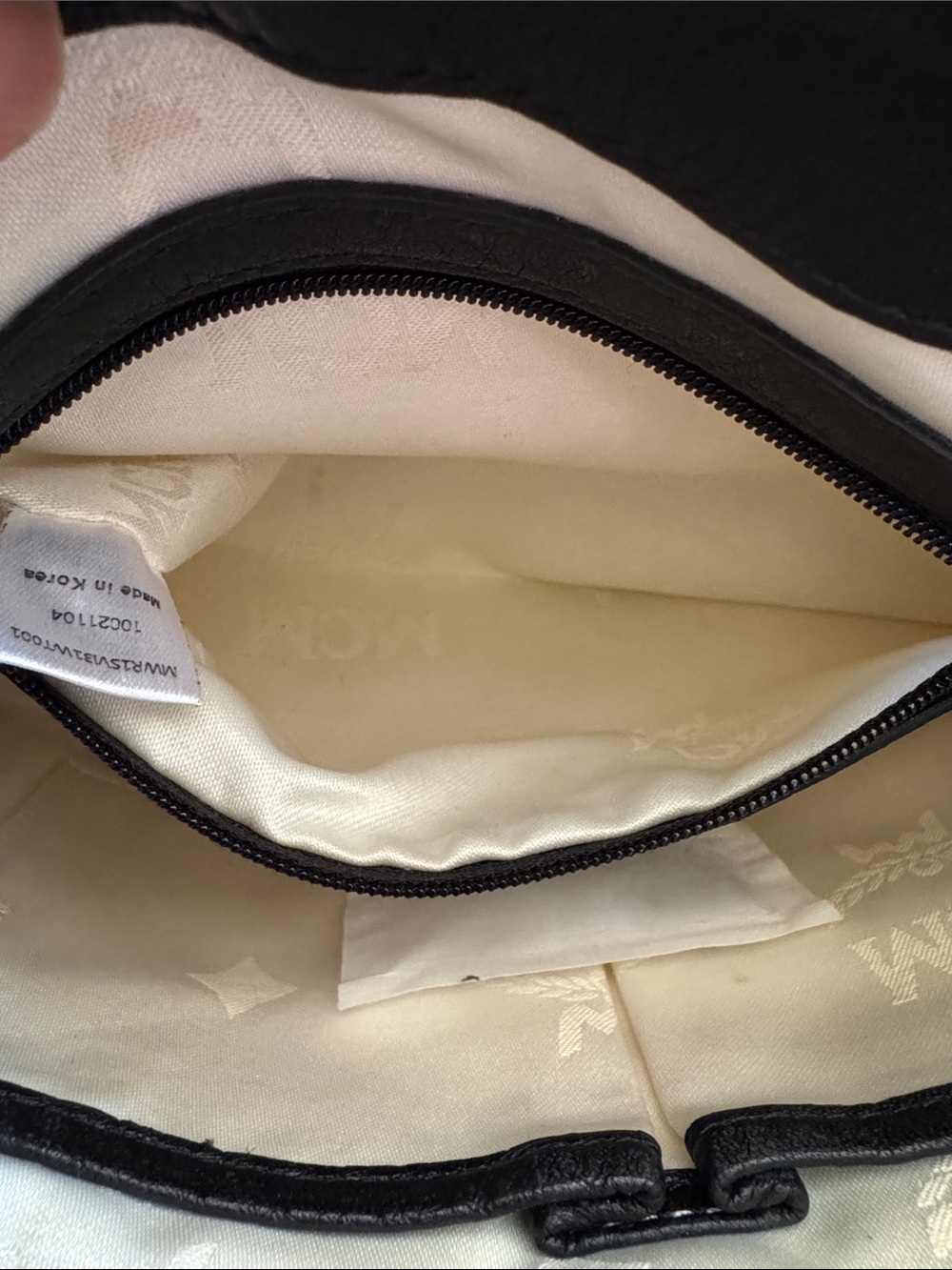 MCM Black & White Monogram Crossbody - Picture 7 of 12